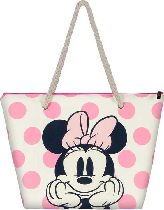 Actual product image Karactermania Minnie Mouse Dots Soleil beach bag, pink, 52 x 37 cm