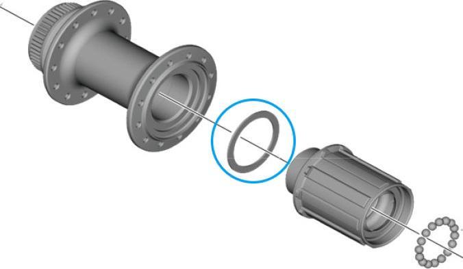 Shimano Afstandhouder WH-RS710-R onder naafhuis