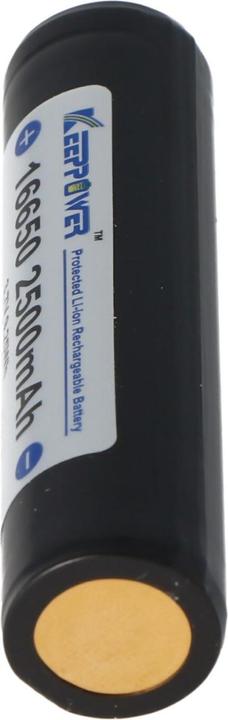 Actual product image Keeppower Battery 16650 or 17650 protected positive pole increased UR16650ZTA (1 pcs., 16650, 2500 mAh)