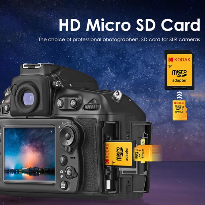Actual product image Kodak mSD 128GB UHS-I U3/V30/A1 w/a (128 GB, microSDXC, U3, UHS-I)