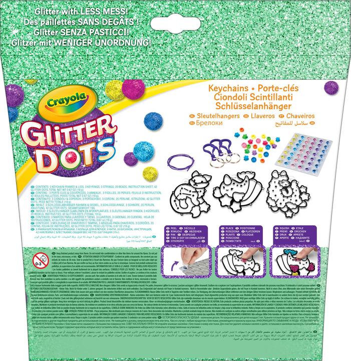 Actual product image Crayola Glitter Dots Keychain