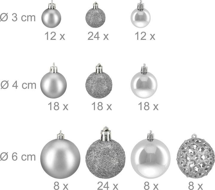 Actual product image Relaxdays 150x palline-natale (150 -part)