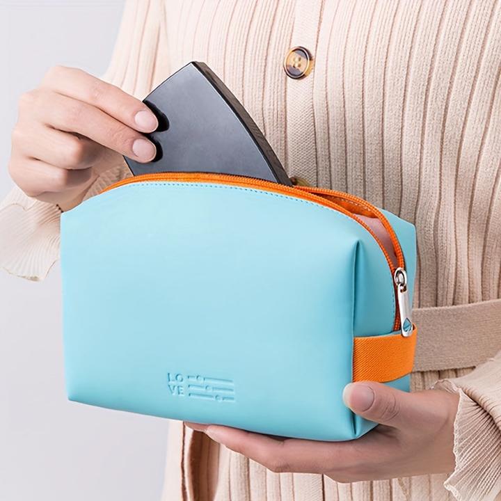 Produktbild Only-Bags.Store „Love“ Muster Kosmetiktasche, wasserdichte einfache Make-up-Organizer-Tasche, tragbare