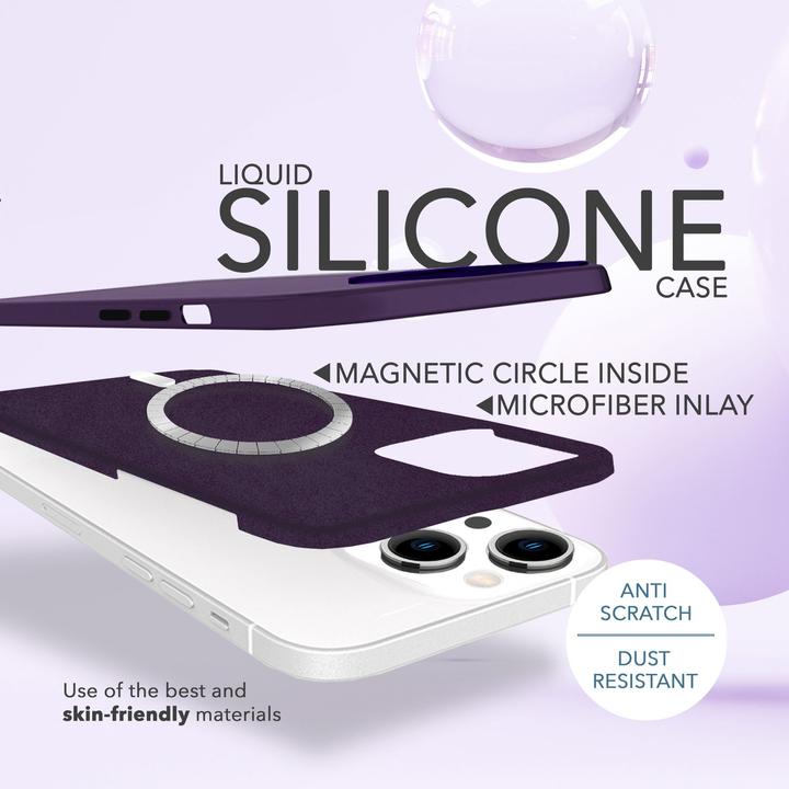 Produktbild Nalia Liquid Silikon Hülle mit MagSafe Funktion & 2x Display Schutzglas (Apple iPhone 14)