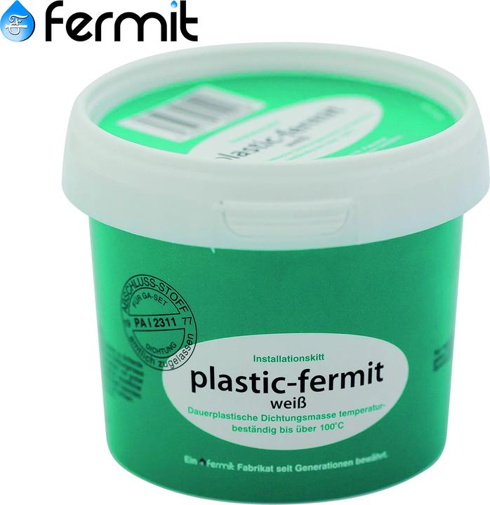 Actual product image Fermit Sealant PLASTIK- white 1000 g can (1 kg, White)