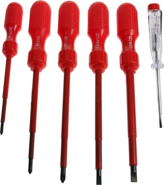 Drel Electrician screwdriver set 6 pcs. (Pozidriv cross recess (PZ), Pin-torx)