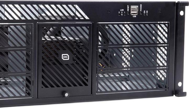 Produktbild Alphacool Front I/O-Panel mit USB 2.0 und Kabelsatz für Servergehäuse