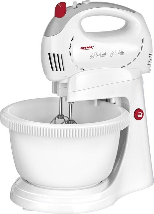 Immagine prodotto MPM 5826974 mmr 17 MMR-17Z Miscelatore manuale 500 W con pentola in acciaio inox, 1 litro, bianco (300 W)