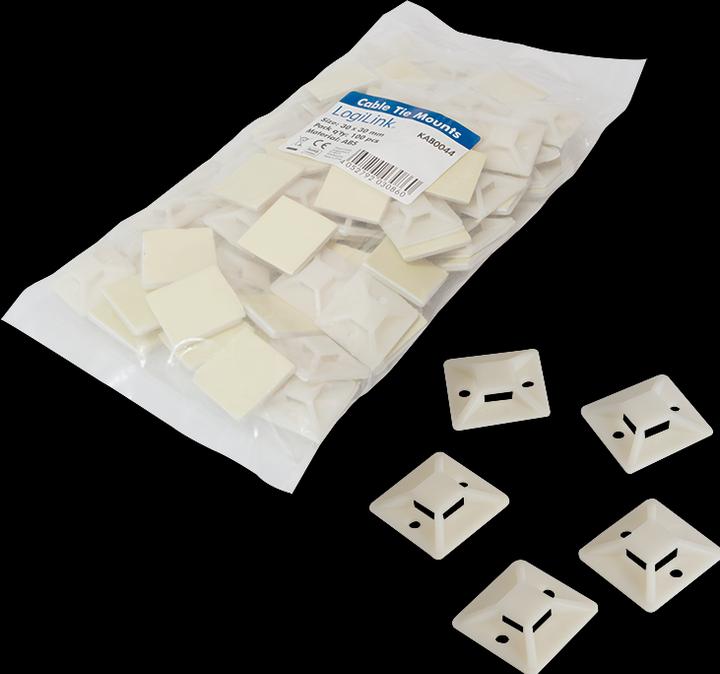 Actual product image LogiLink Cable tie mounts, self-adhesive, cable tie receptacle: (30 mm, 100 pcs.)