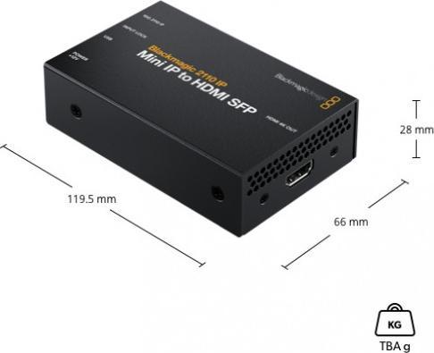 Actual product image Blackmagic 2110 IP Mini IP to HDMI SFP
