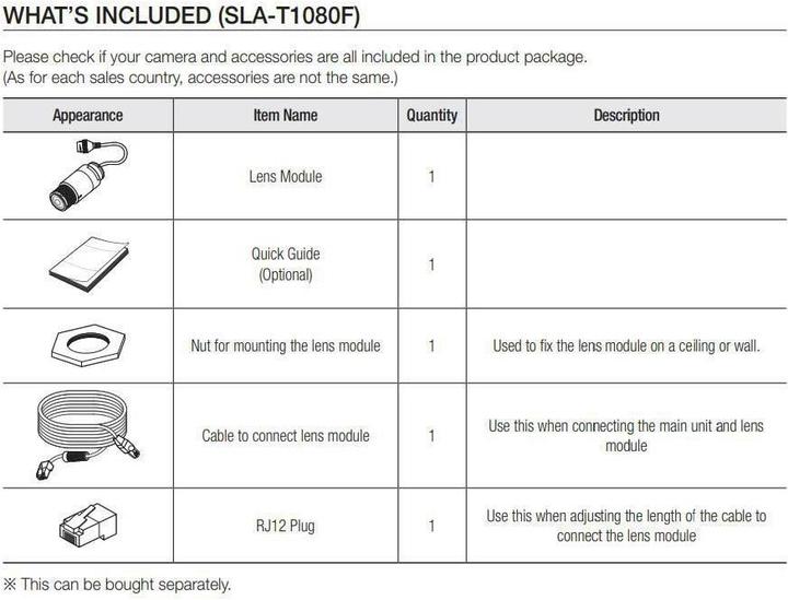 Produktbild Hanwha Sensor-Modul SLA-T1080F/EX (Objektiv)