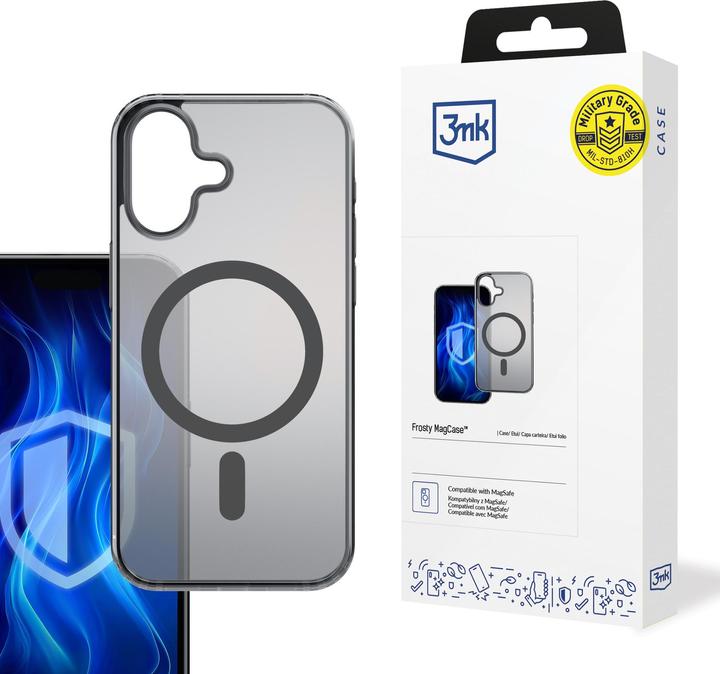 Produktbild 3MK Frosty MagCase iPhone 16 czarny/black (Apple iPhone 16)