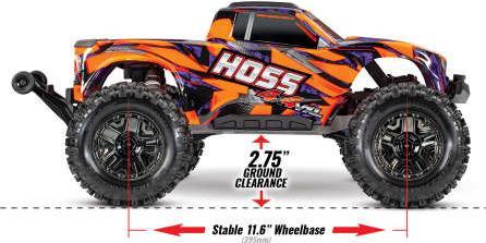 Actual product image Traxxas Hoss Electric Brushless Monster Truck 4WD 1:10 RTR orange (RTR Ready-to-Run)
