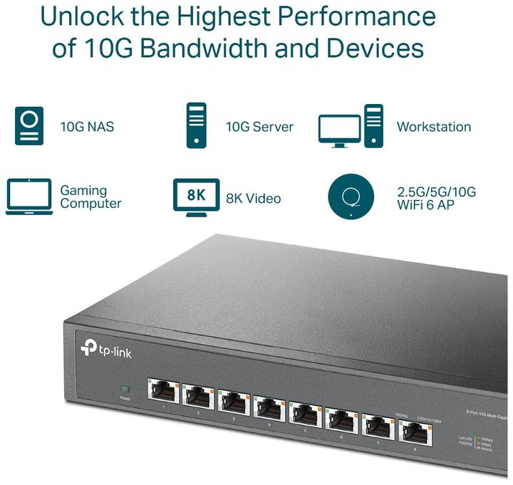 Actual product image TP-Link TL-SX1008 (8 Ports)