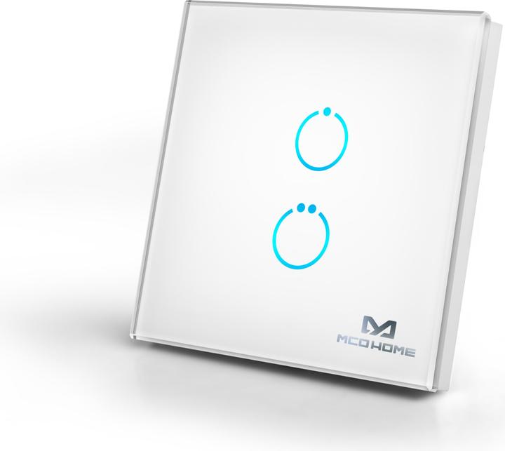 Image du produit MCO Home Interrupteur mural en verre Z-Wave+ 2 fois