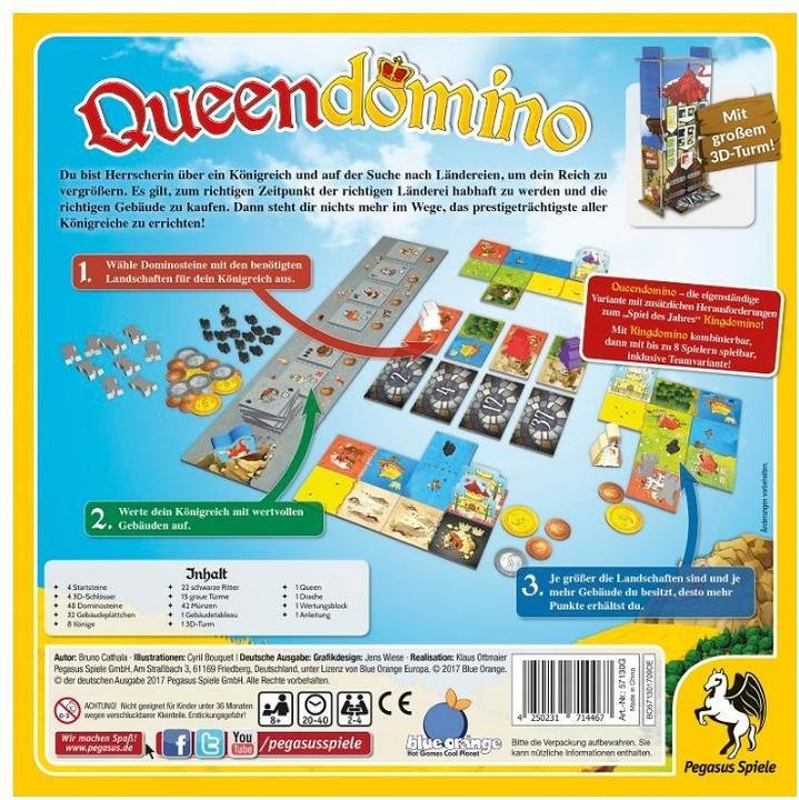Produktbild Pegasus 57130G - Queendomino, 2-4 Spieler, ab 8 Jahren (DE-Ausgabe) (Deutsch)