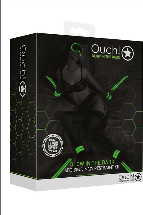 Actual product image Ouch! Bed Bindings Restraint Kit - Glow in the Dark