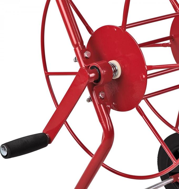 Produktbild Dema Metall Schlauchwagen Gartenschlauch Wasserschlauch Wagen rot mit 3/4" Adapter (55 m)