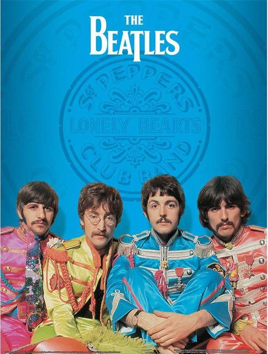 Produktbild The Beatles bedruckt Sgt Pepper Band (40 x 30 cm)