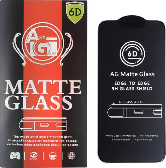 Actual product image OEM Tempered glass 6D matte for Oppo A78 5G / A58 5G / A58x black frame (1 Piece, Oppo A58, Oppo A58x, Oppo A78)