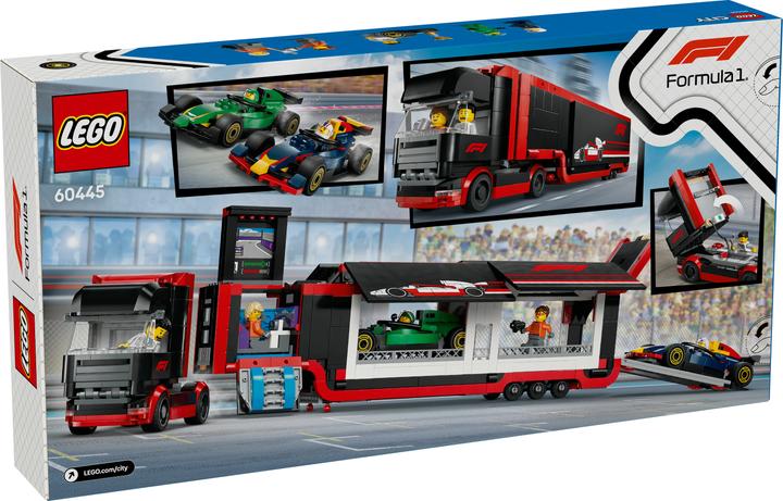 Produktbild LEGO F1 Transporter mit RB20 & AMR24 F1 Rennautos (60445, LEGO City)