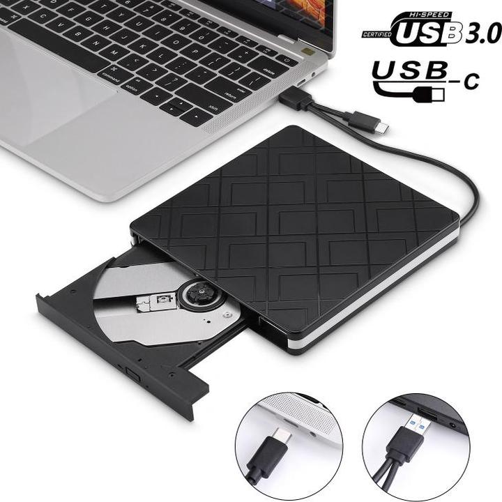 Image du produit Ueli Express Graveur de DVD externe avec port USB-C et USB (Graveur de DVD)