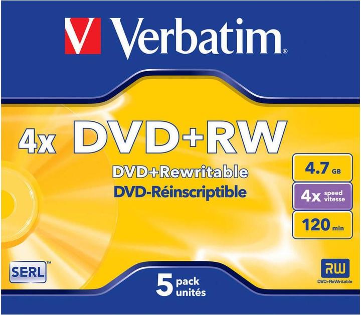 Actual product image Verbatim Dvd+Rw (5 x)