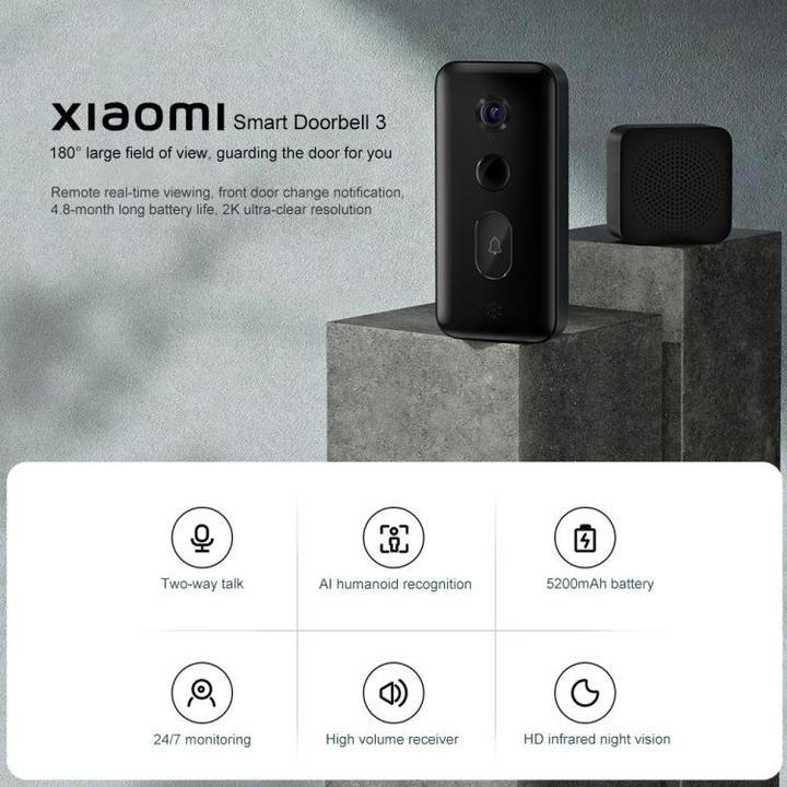 Image du produit Xiaomi Smart Doorbell 3 (Sans fil)