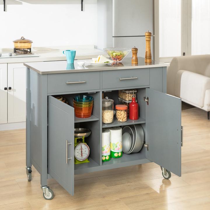 Image du produit SoBuy Chariot de cuisine FKW108-HG, Gris