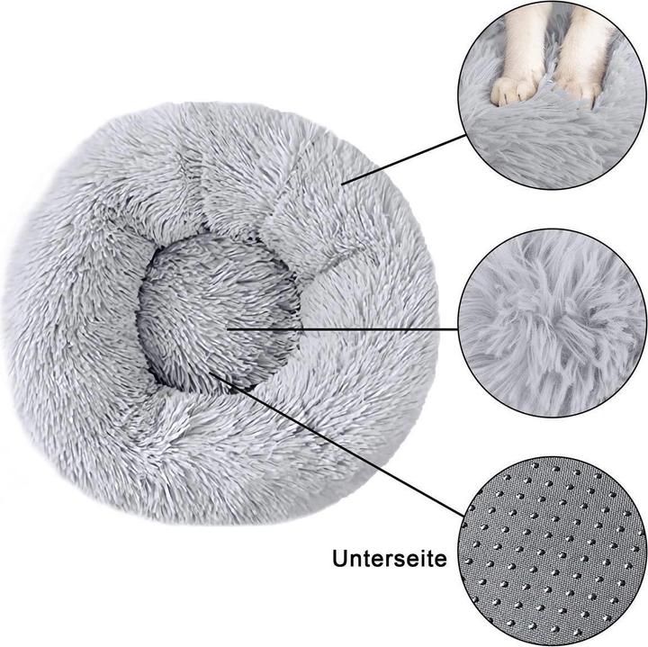 Actual product image Intirilife Pet Bed in Grey Diameter 100 cm (Dog, Cat)