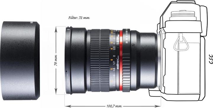 Produktbild Walimex pro pro 85/1,4 DSLR Sony E (Sony E, APS-C / DX, Vollformat)