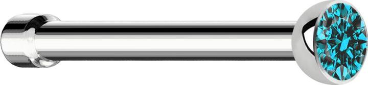 Immagine prodotto Star Piercing Borchia da naso dritta in argento con cristalli color acqua (Acciaio chirurgico 316L, senza ottone)