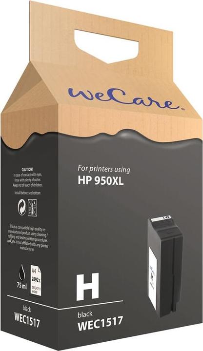 Image du produit Wecare Encre 950XL noire rebuilt CN045AE pour HP OJ Pro 8100 75ml (CF)