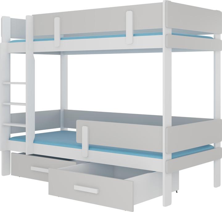 Image du produit ADRK Furniture Lit superposé avec matelas ETIONA 180x80 (180 x 80 cm)