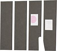 Actual product image eurokraft basic Acoustic wall panel, HxW 1200 x 300 mm, pack of 4, dark grey.