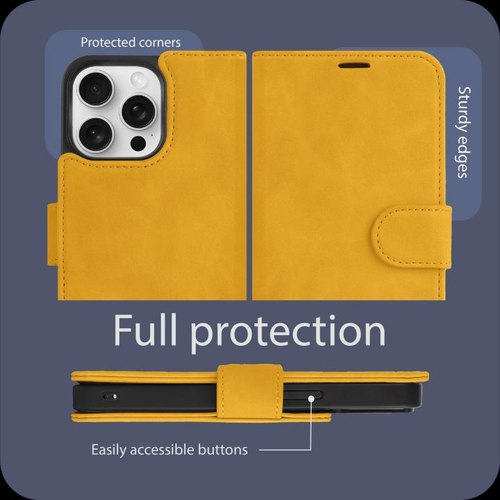 Produktbild Cazy Abnehmbare Brieftaschenhülle für iPhone 15 Pro, Abnehmbare Hülle, Magfit, 2-in-1-Design (Apple iPhone 15 Pro)