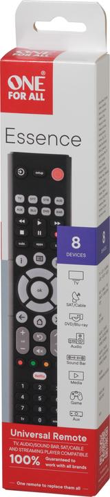 Actual product image One for All Remote control Essence Basic 8 (Device-specific remote control, Infrared)