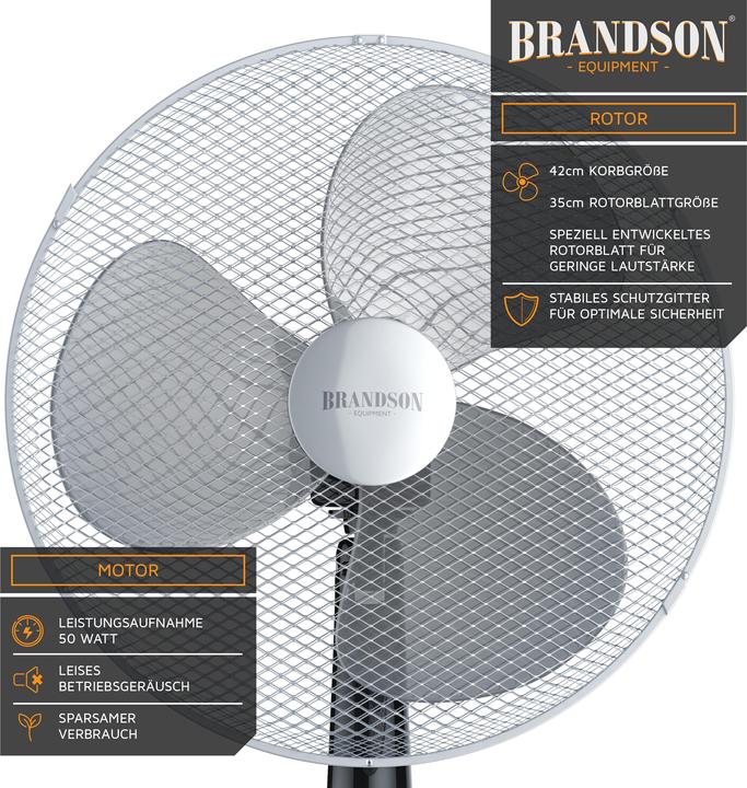 Image du produit Brandson Ventilateur sur pied (46 dB)