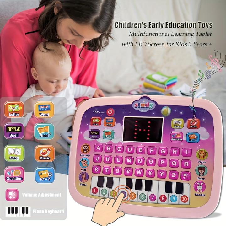 Image du produit Activity Board Tablette pour enfants, tapis d'apprentissage pour jeunes enfants avec écran LED, développement