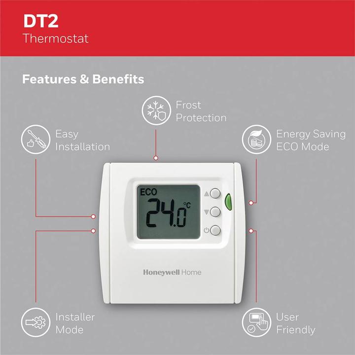 Productafbeelding Honeywell Kamerthermostaat DT2 stat