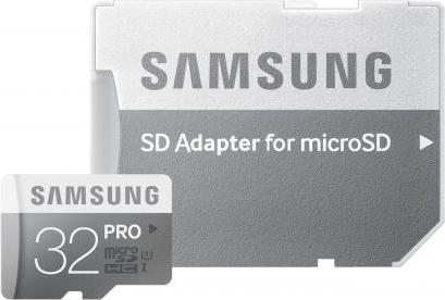 Productafbeelding Samsung PRO 32GB micro SDHC kaart (SD adapter) (microSDHC, UHS-I)