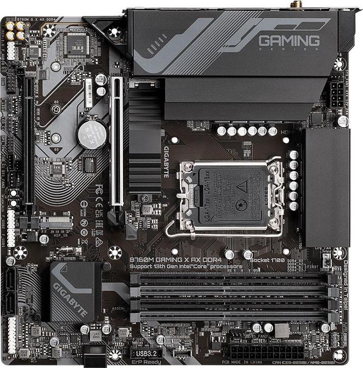 Actual product image Gigabyte B760M GAMING X AX DDR4 (LGA 1700, Intel B760 Express, mATX)