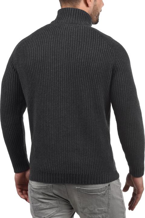 Actual product image Solid Xenox Men's Jumper Chunky Knit Pullover Troyer Made Of 100% Cotton (XL)