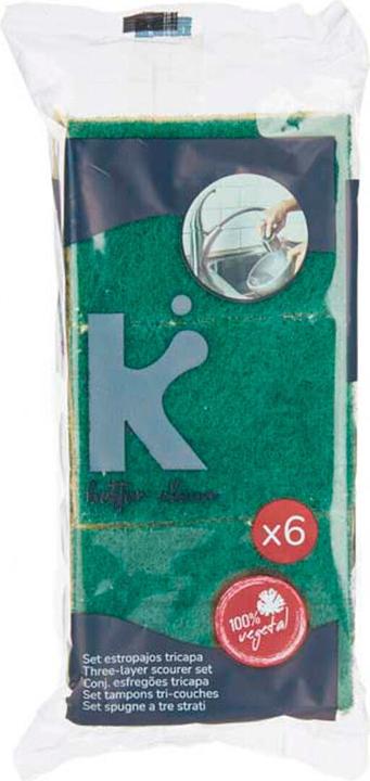 Image du produit Natec Scheuerschwämme-Set Abrasive Faser Gelb grün Cellulose 9 x 5,5 x 2,5 cm (14 Stück) (14 pcs)