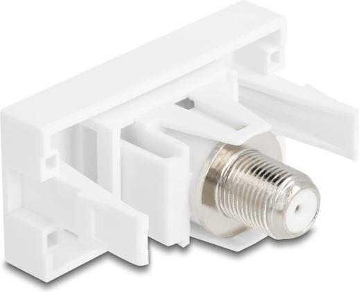 Actual product image Delock Easy 45 module IEC socket to F socket white (Antenna cable)