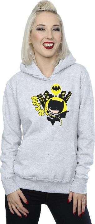 Actual product image Womens/Ladies Chibi Batman Swinging Hoodie (L)