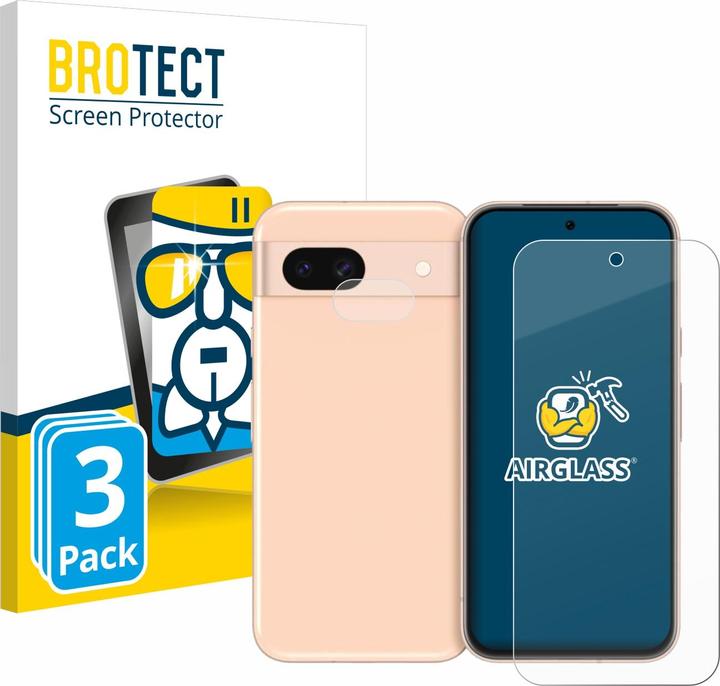 BROTECT Pellicola di vetro antiproiettile AirGlass (3 Pezzo/i, Google Pixel 8a)