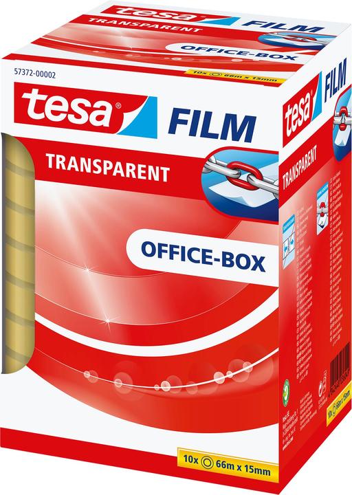Image du produit tesa 10x tesafilm TRANSPARENT - à forte adhérence - résistant au vieillissement et à la déchirure (15 mm)