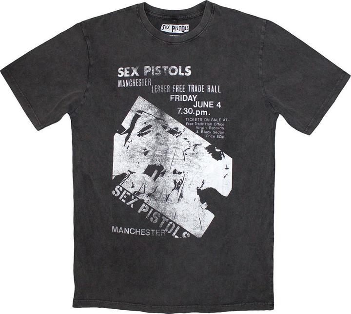 Sex Pistols Manchester Flyer Stone Wash