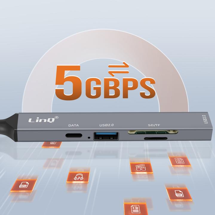 Produktbild LinQ IT7943 Multiport-Hub (USB-C, 2 Ports)